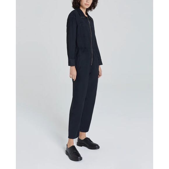 AG Adriano Goldschmeid Coveralls Boilersuit Zip Up Flight Suit Controlla Black - Picture 2 of 11